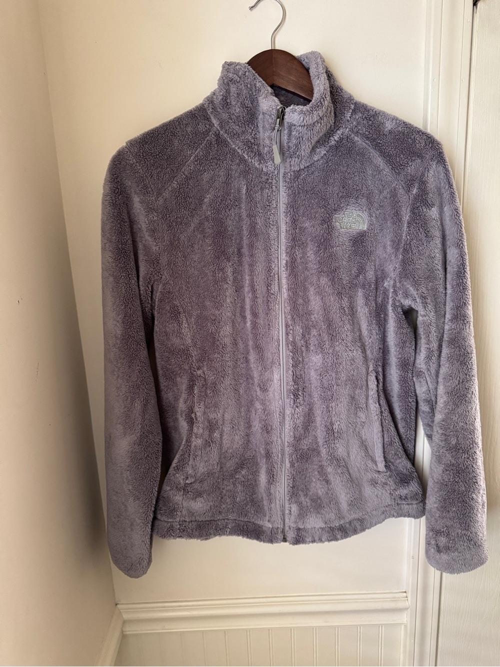 The North Face Womens Osito Full Zip Fleece Jacket Lavender Grey Purple Large